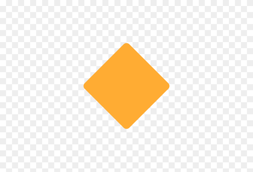 512x512 Small Orange Diamond Emoji For Facebook, Email Sms Id - Diamond Emoji PNG