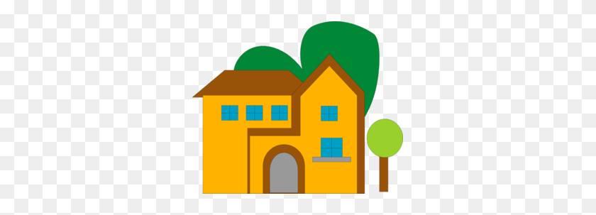 297x243 Small Orange Home Clip Art - Yellow House Clipart