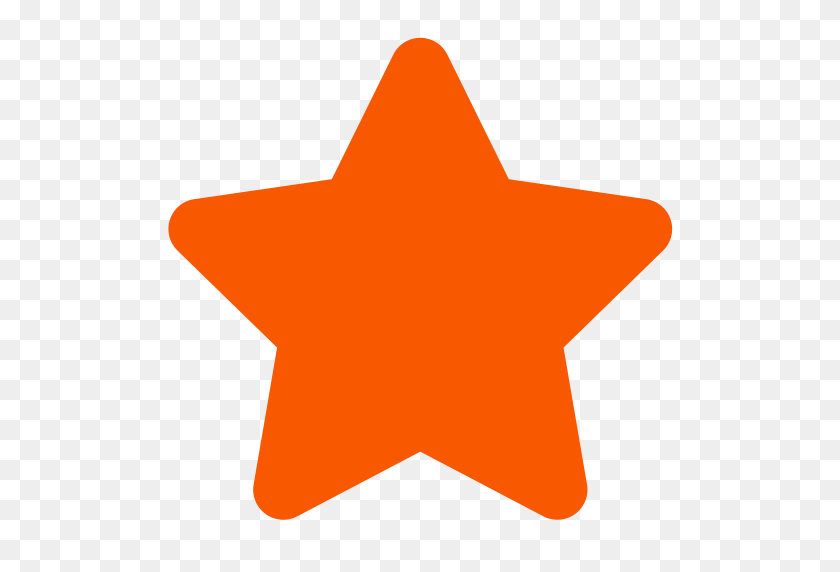 512x512 Small Orange Star, Orange Icon With Png And Vector Format For Free - Small Star PNG
