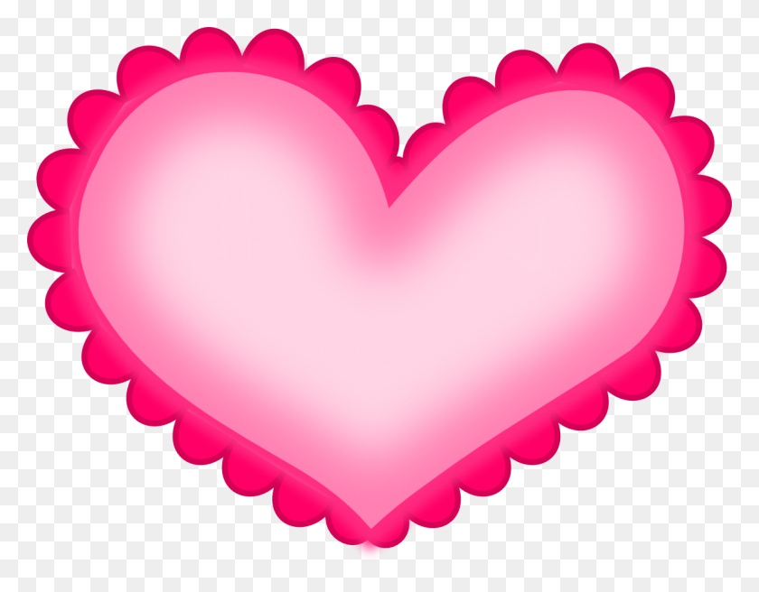 1203x920 Small Pink Love Heart - Valentines Day Clipart
