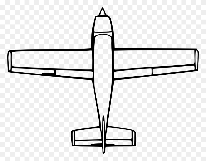 2400x1841 Small Plane Silhouette Airplane Clipart - Lizard Clipart Black And White