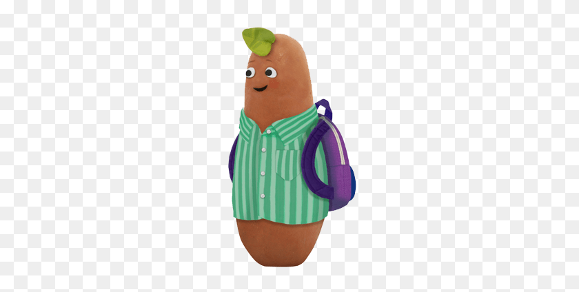 208x364 Small Potato With Backpack Transparent Png - Potato PNG