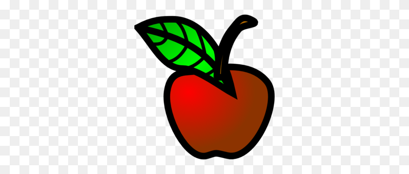 288x298 Small Red Apple Clip Art - Red Apple Clipart