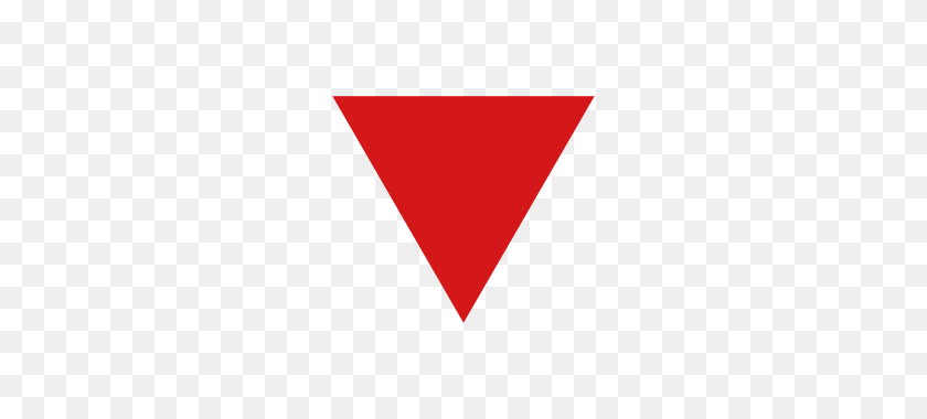 320x320 Маленький Красный Треугольник Вниз Emojidex - Баннер Треугольник Png