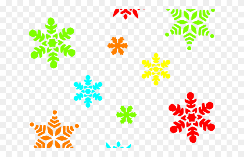 640x480 Small Snowflake Clipart - Snowflake Border PNG