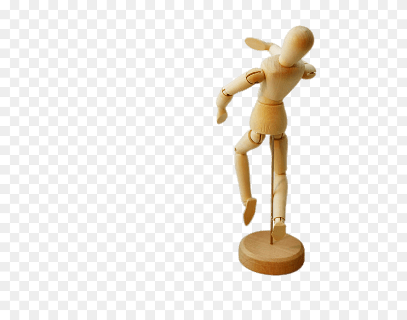 600x600 Small Wooden Articulated Mannequin Back Transparent Png - Mannequin PNG
