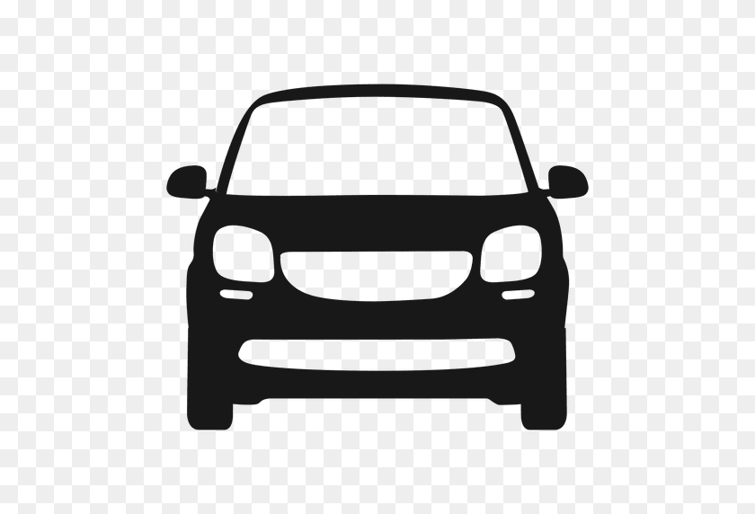 512x512 Smart Car Front View Silhouette - Smart PNG