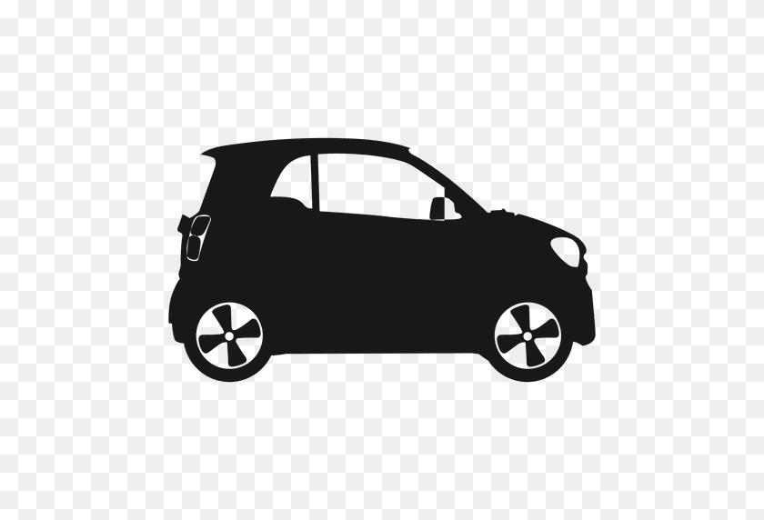 512x512 Smart Car Side View Silhouette - Smart PNG