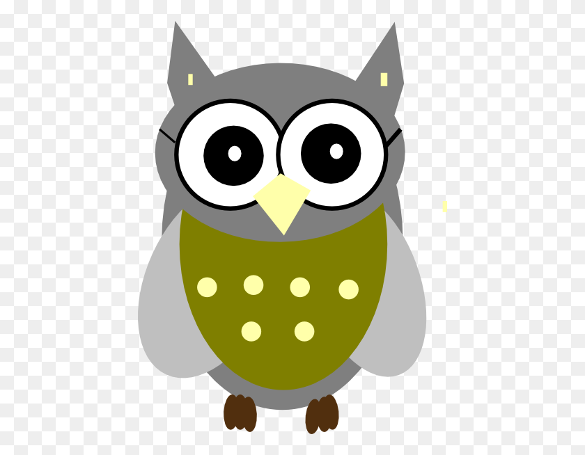 444x594 Smart Owl Clipart - Brunette Girl Clipart