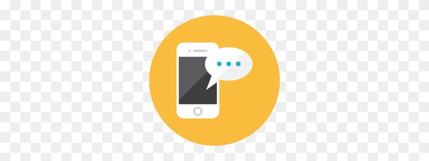 256x256 Smartphone Message Icon Kameleon Iconset Webalys - Smartphone Icon PNG