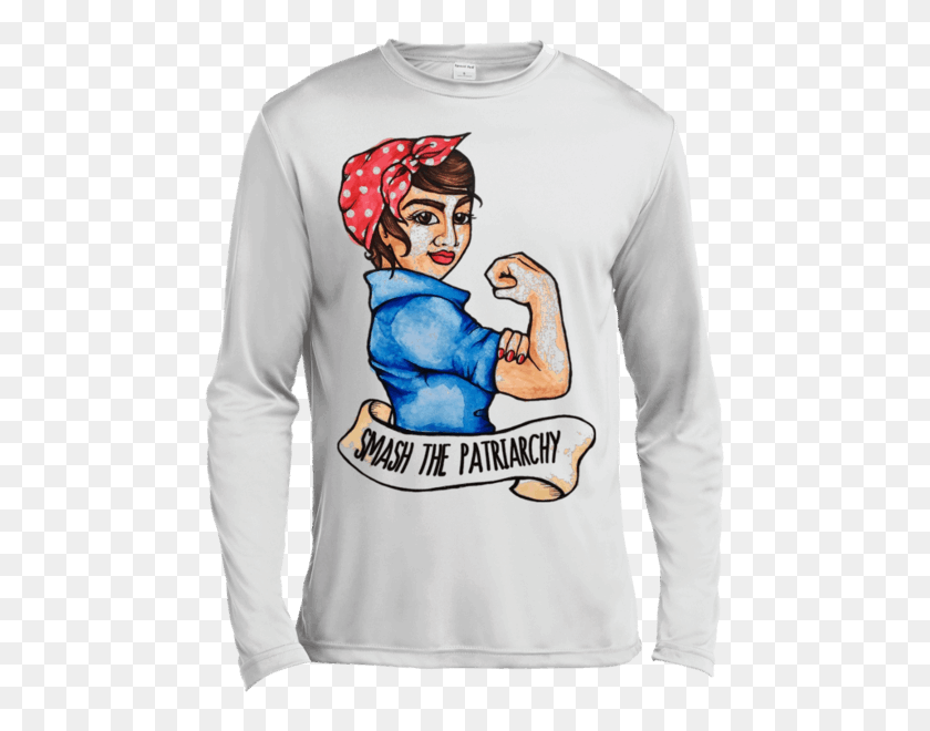 600x600 Smash The Patriarchy Shirt Retro Style Rosie The Riveter Tee - Rosie The Riveter PNG