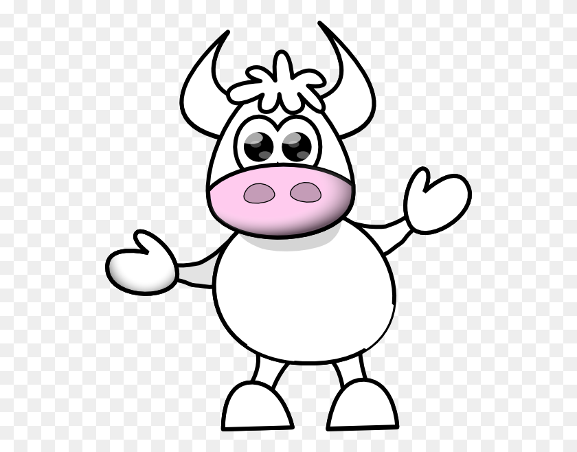 534x598 Smile Cow Clip Art Free Vector Download - Angus Cow Clipart