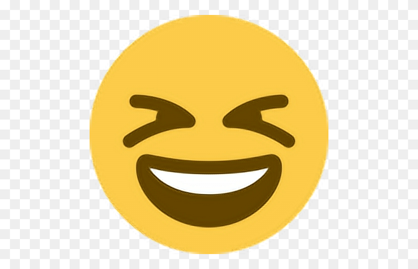 480x480 Smile Happy Laugh Excited Emoji Emoticon Face Expressio - Laugh Emoji PNG
