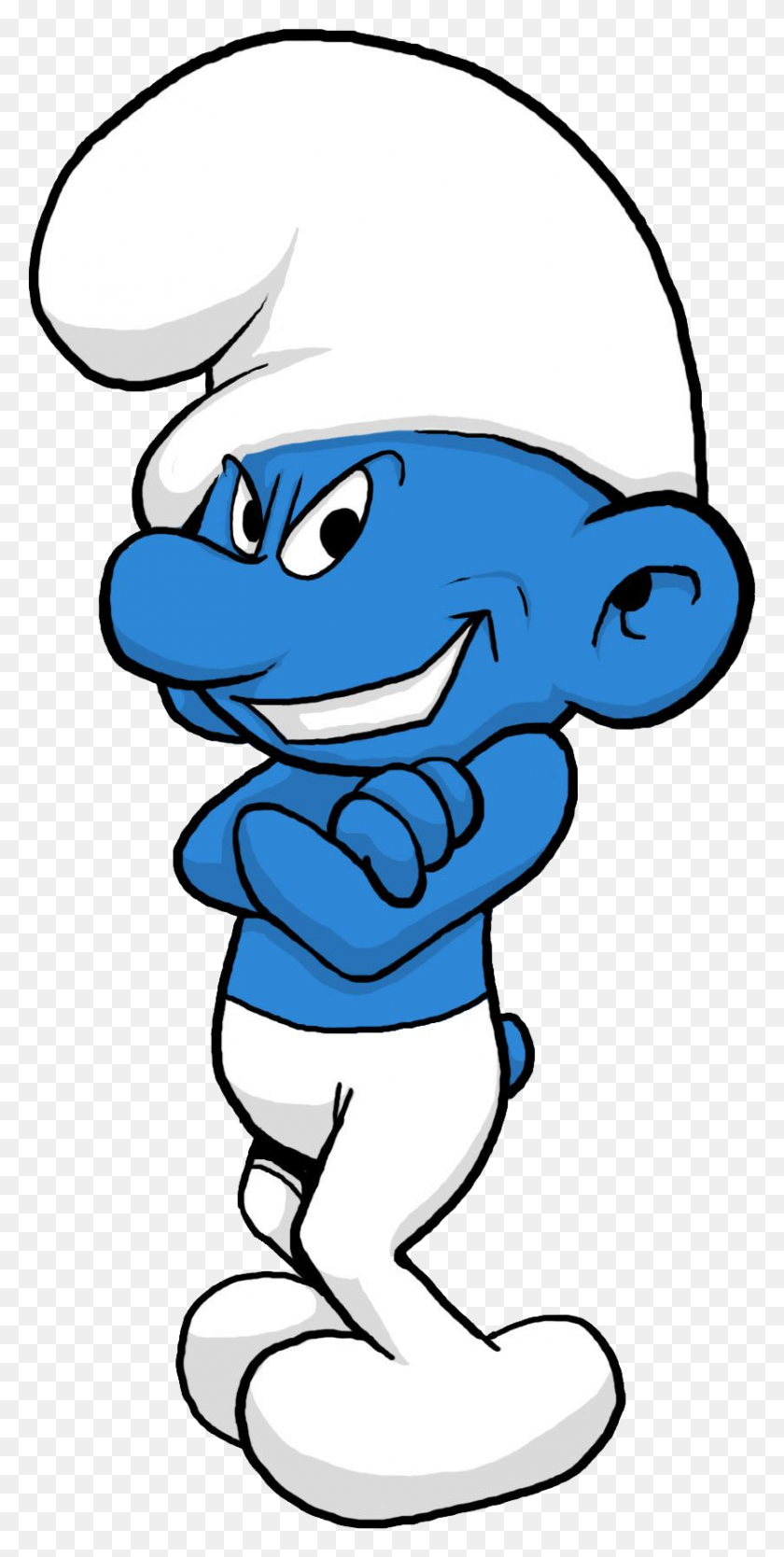 833x1718 Smile Smurf Png Image - Smurf Clipart