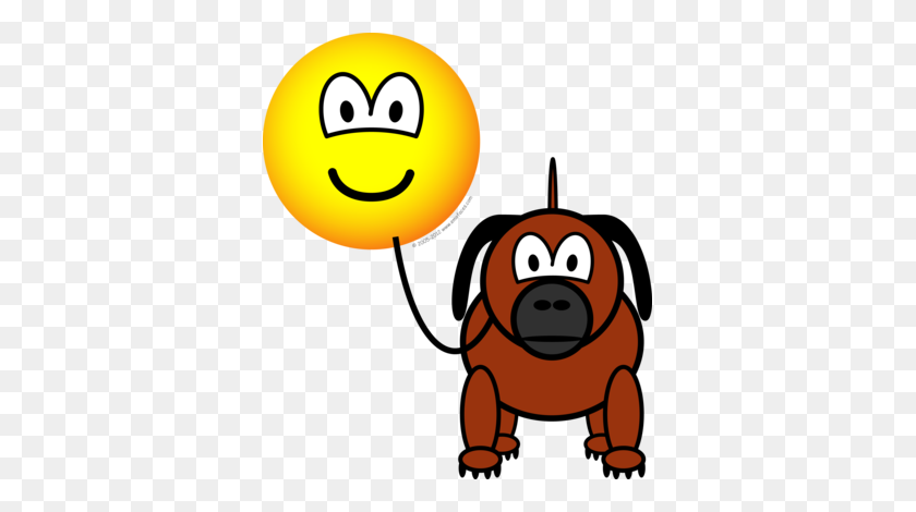 357x410 Smiley Clipart Dog - Clipart De Cumpleaños De Perro