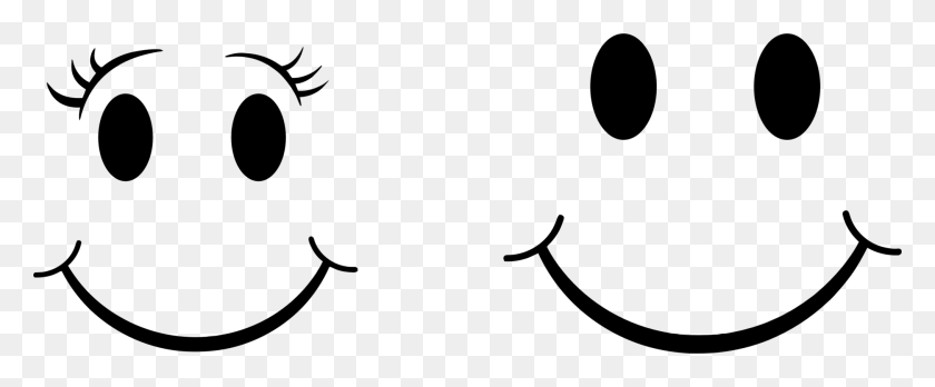 2028x750 Smiley Emoticon En Blanco Y Negro De Iconos De Equipo - Emoji Clipart En Blanco Y Negro