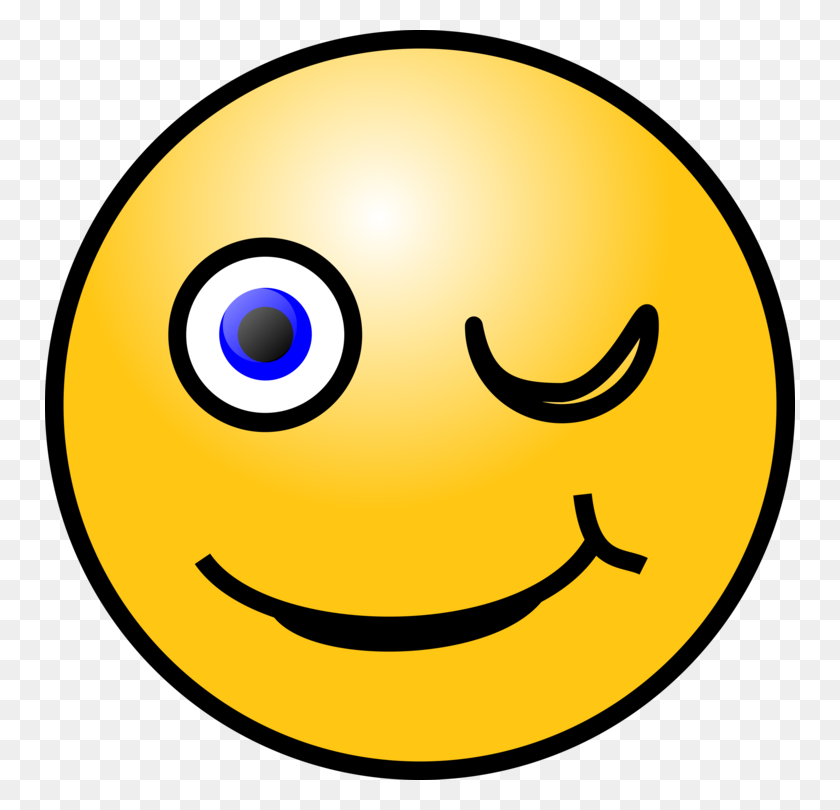 750x750 Smiley Emoticon Laughter Wink - Wink Clipart