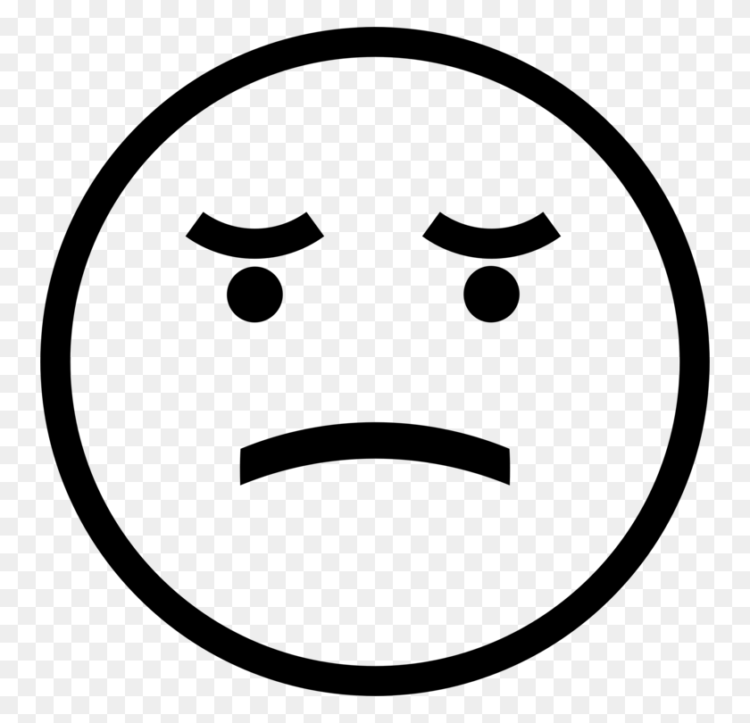 750x750 Smiley Emoticon Sadness Face Drawing - Distraught Clipart