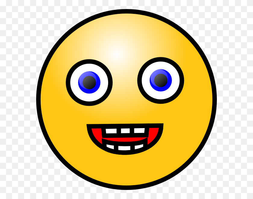 600x600 Smiley Face Clip Art - Excited Face Clipart