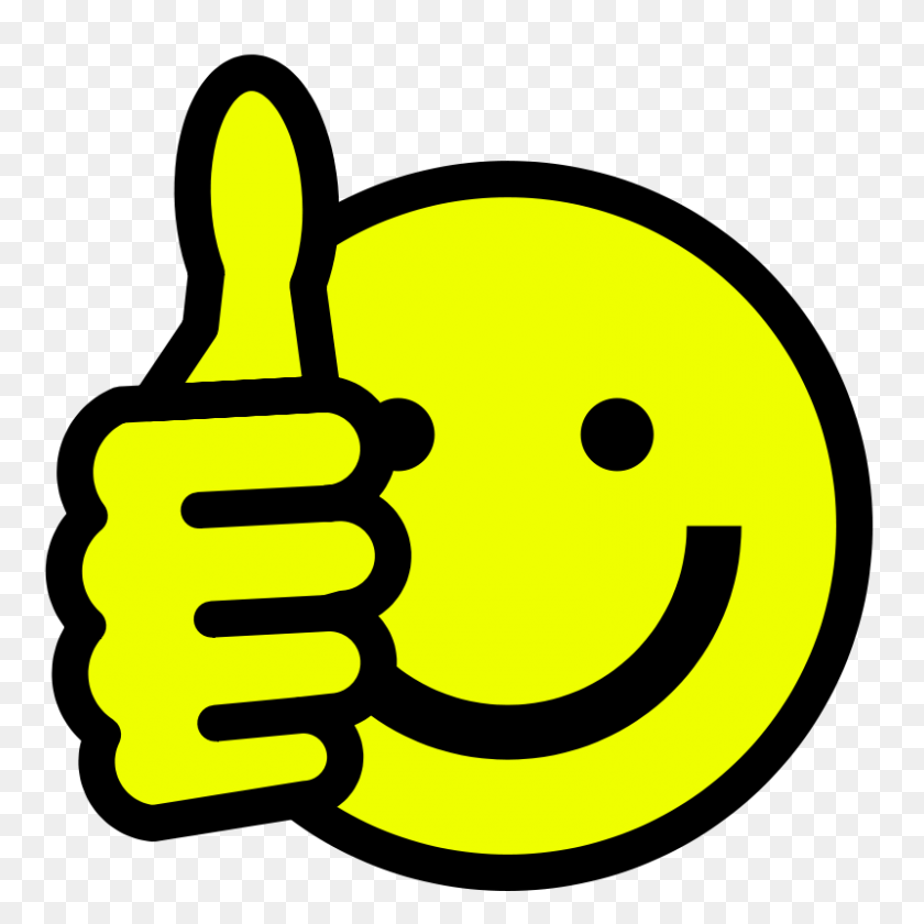 800x800 Smiley Face Clip Art Thumbs Up - The Great Depression Clipart