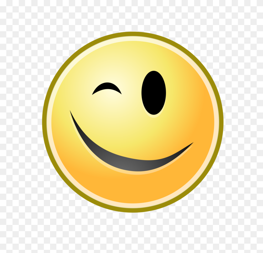 750x750 Smiley Face Happiness Wink - Happiness PNG
