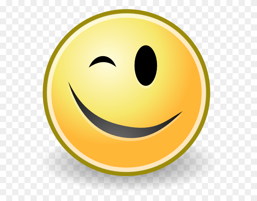 582x599 Smiley Face Wink Thumbs Up Free Клипартов Изображение - Thumbs Up Clipart Transparent