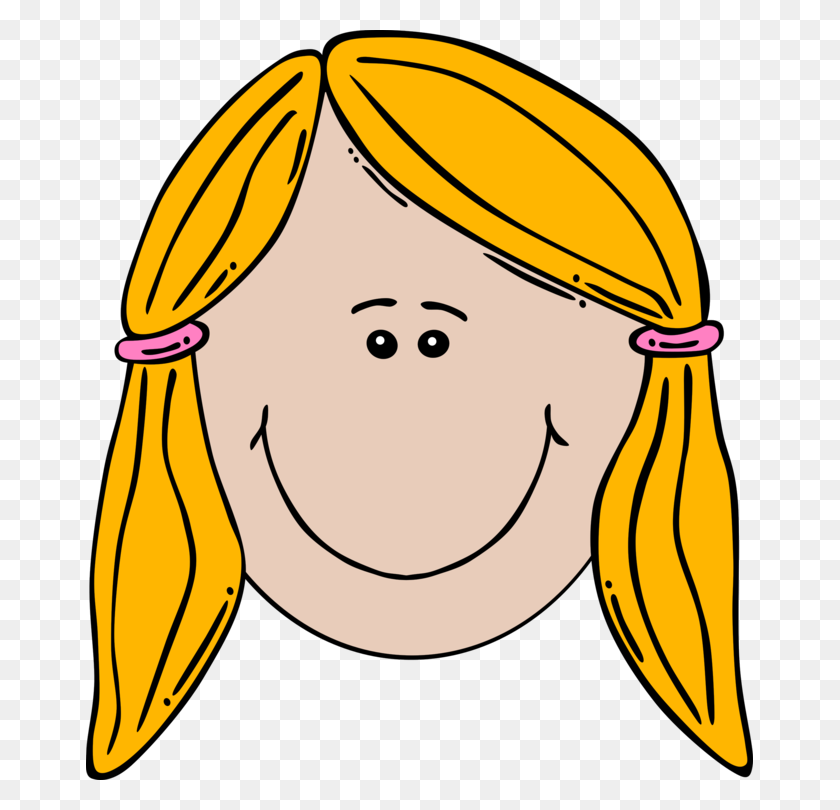 667x750 Smiley Face Woman Girl - Happy Woman Clipart