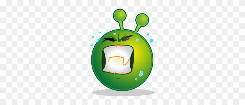 222x300 Smiley Green Alien Huf Clip Art - Cute Alien Clipart