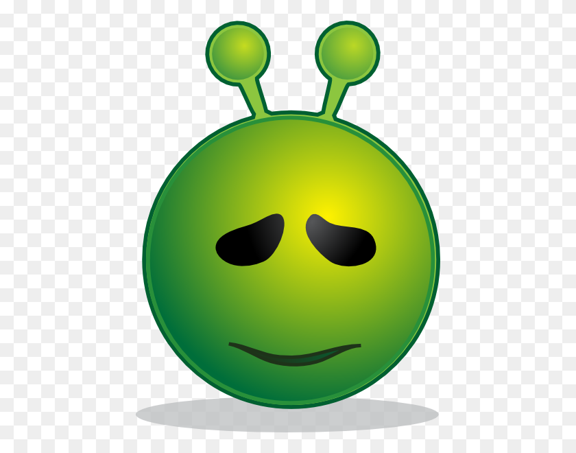 444x600 Smiley Green Alien Sorry Clip Art - Apology Clipart