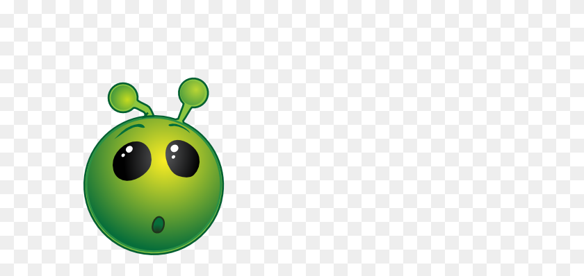 600x338 Smiley Green Alien Wow No Shadow Clip Art - Drooling Clipart