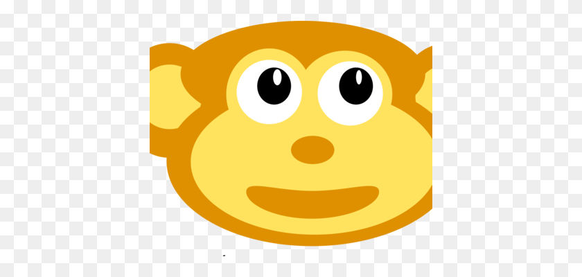 408x340 Smiley Line - Monkey Face Clipart