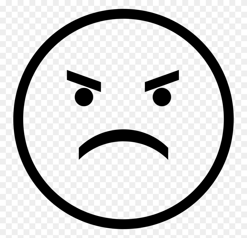 750x750 Smiley Sadness Face Crying Drawing - Mad Person Clipart