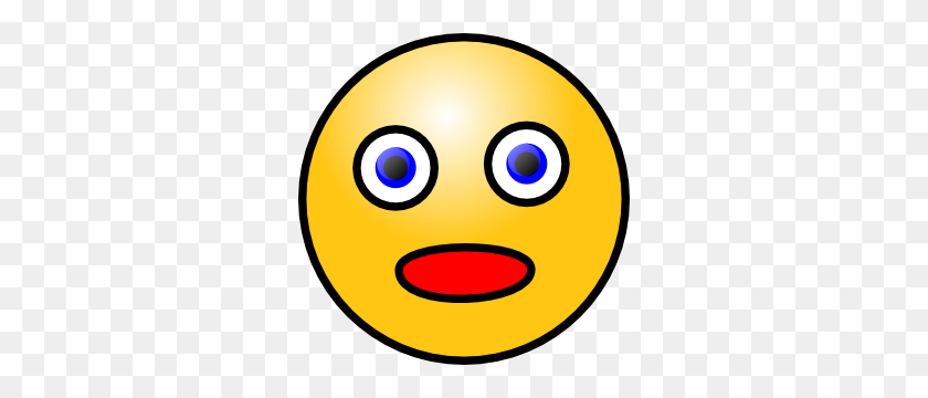 300x300 Smiley Shocked Clip Art - Shocked Face Clipart