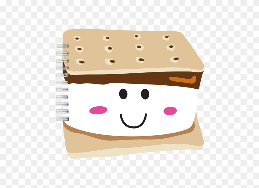 550x550 Smiley S'more Chocolate Notebook Iscream - Smores PNG