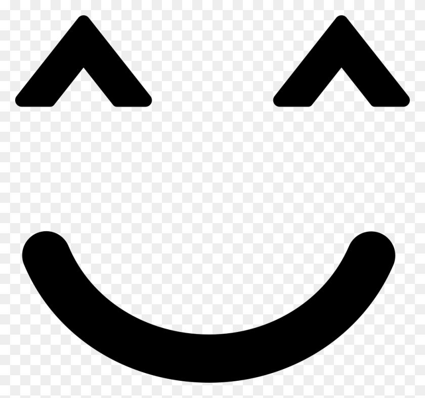 980x912 Smiley Con Los Ojos Cerrados Redondeado Cara Cuadrada Icono Png Gratis - Smiley Png