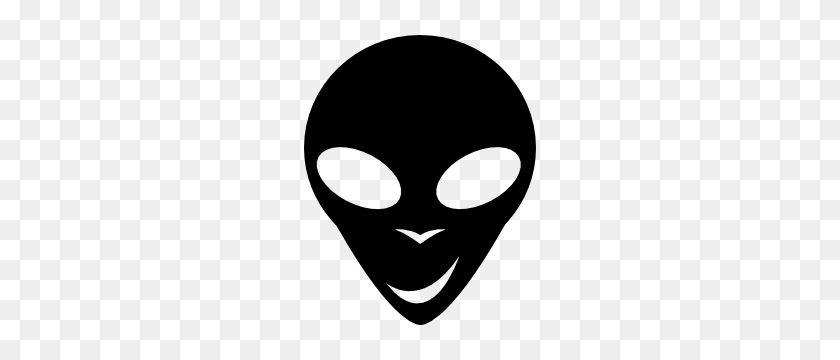 300x300 Smiling Alien Cliparts For Your Inspiration And Presentations - Alien Clipart Black And White