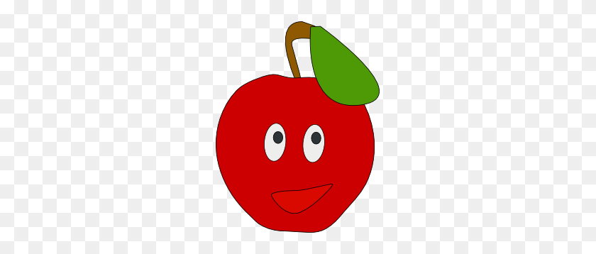 231x298 Smiling Apple Clip Art Free Vector - Snow White Apple Clipart