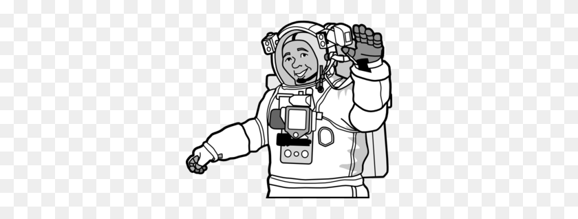 300x258 Smiling Astronaut Clip Art - Astronaut Clipart