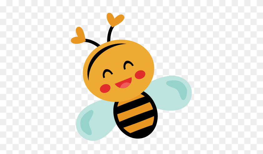 432x432 Smiling Bee Scrapbook Cute Clipart - Bee PNG