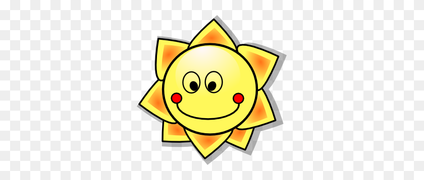 297x298 Smiling Cartoon Sun Png, Clip Art For Web - Soon Clipart