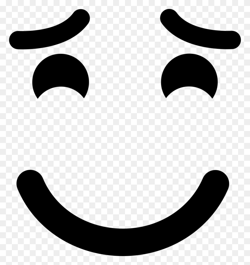 920x980 Smiling Emoticon With Raised Eyebrows And Closed Eyes Png Icon - Raised Eyebrow Clipart