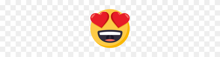 160x160 Smiling Face With Heart Eyes Emoji On Emojione - Heart Eyes PNG