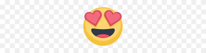 160x160 Cara Sonriente Con Ojos De Corazón Emoji En Facebook - Corazón Ojo Emoji Png