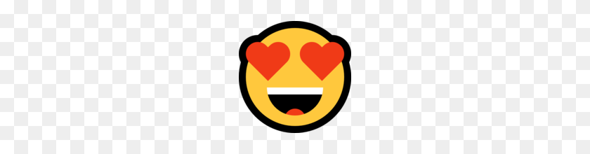 160x160 Cara Sonriente Con Ojos De Corazón Emoji En Microsoft Windows - Emoji De Ojos De Corazón Png