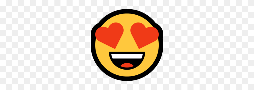 240x240 Cara Sonriente Con Ojos De Corazón En Microsoft Windows Abril - Ojos De Corazón Emoji Png