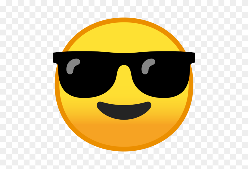 512x512 Улыбающееся Лицо В Солнцезащитных Очках Emoji - Солнцезащитные Очки Emoji Clipart