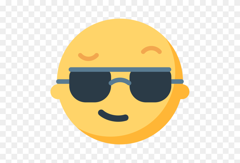 512x512 Улыбающееся Лицо В Солнцезащитных Очках Emoji - Солнцезащитные Очки Emoji Png