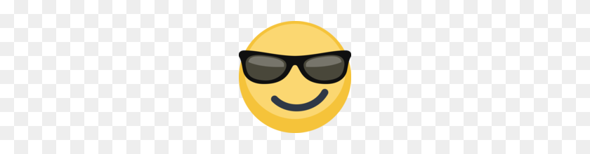 160x160 Cara Sonriente Con Gafas De Sol Emoji En Facebook - Gafas De Sol Emoji Png