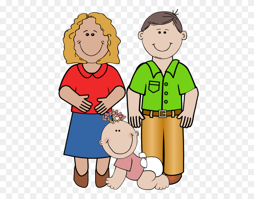 498x599 Smiling Family Clip Art - Sharing Clipart