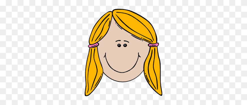 264x297 Smiling Girl Face Clip Art - Thinking Face Clipart